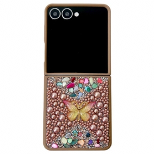Coque Samsung Galaxy Z Flip 7 Décoration Papillon Strass