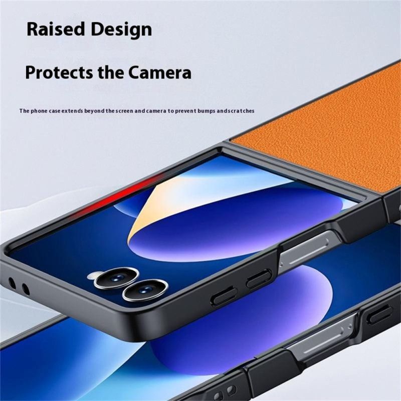 Coque Samsung Galaxy Z Flip 7 Effet Cuir