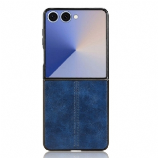 Coque Samsung Galaxy Z Flip 7 Effet Cuir Couture