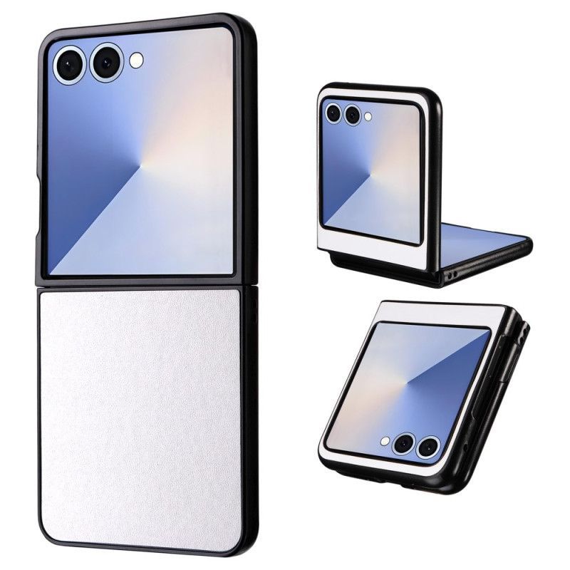 Coque Samsung Galaxy Z Flip 7 Effet Cuir Monochrome