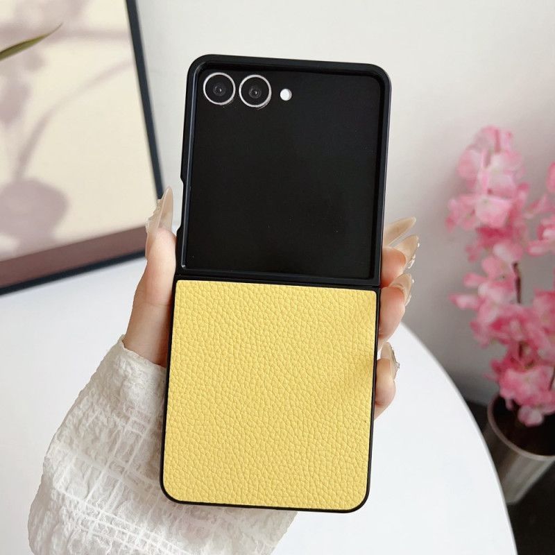 Coque Samsung Galaxy Z Flip 7 Effet Cuir Texturé