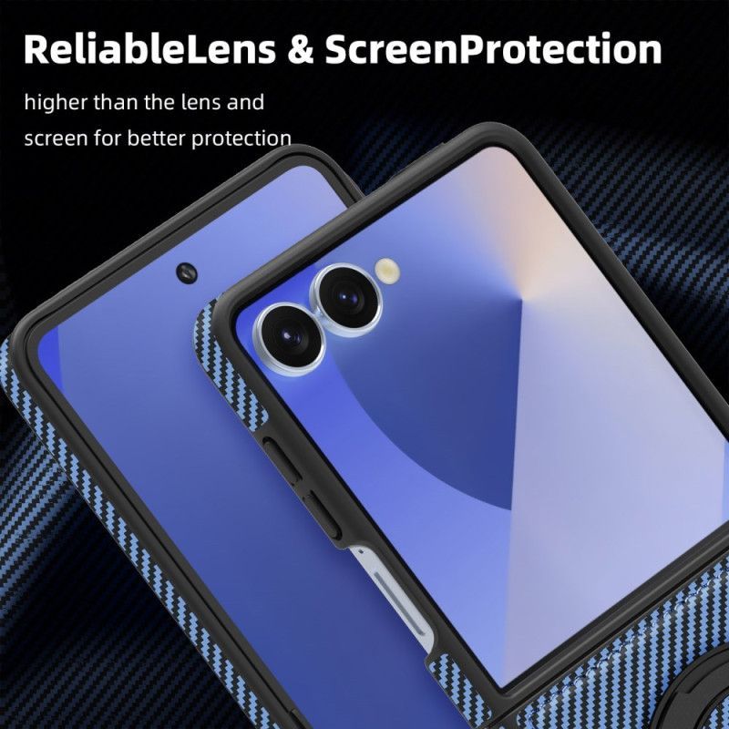 Coque Samsung Galaxy Z Flip 7 Magnétique Fibre Carbone