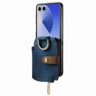 Coque Samsung Galaxy Z Flip 7 Poche Zippée et Porte-Cartes