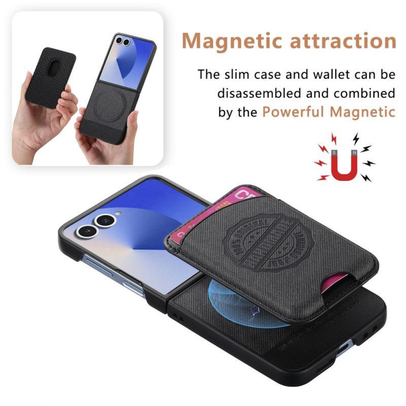 Coque Samsung Galaxy Z Flip 7 Porte-Cartes Compatible MagSafe