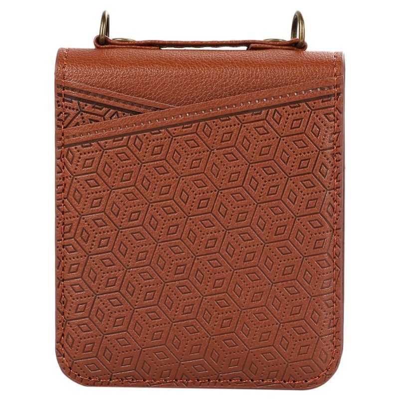 Coque Samsung Galaxy Z Flip 7 Porte-Cartes Design Rhombique