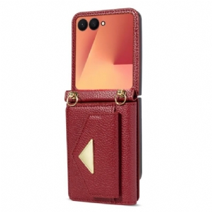 Coque Samsung Galaxy Z Flip 7 Porte-Cartes et Dragonne