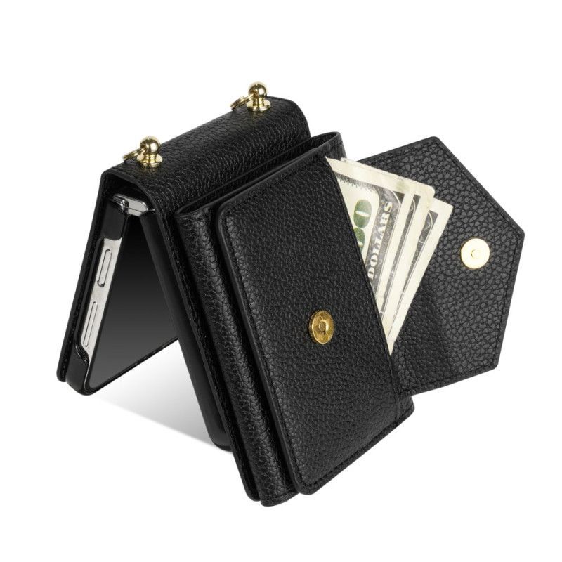 Coque Samsung Galaxy Z Flip 7 Porte-Cartes et Dragonne