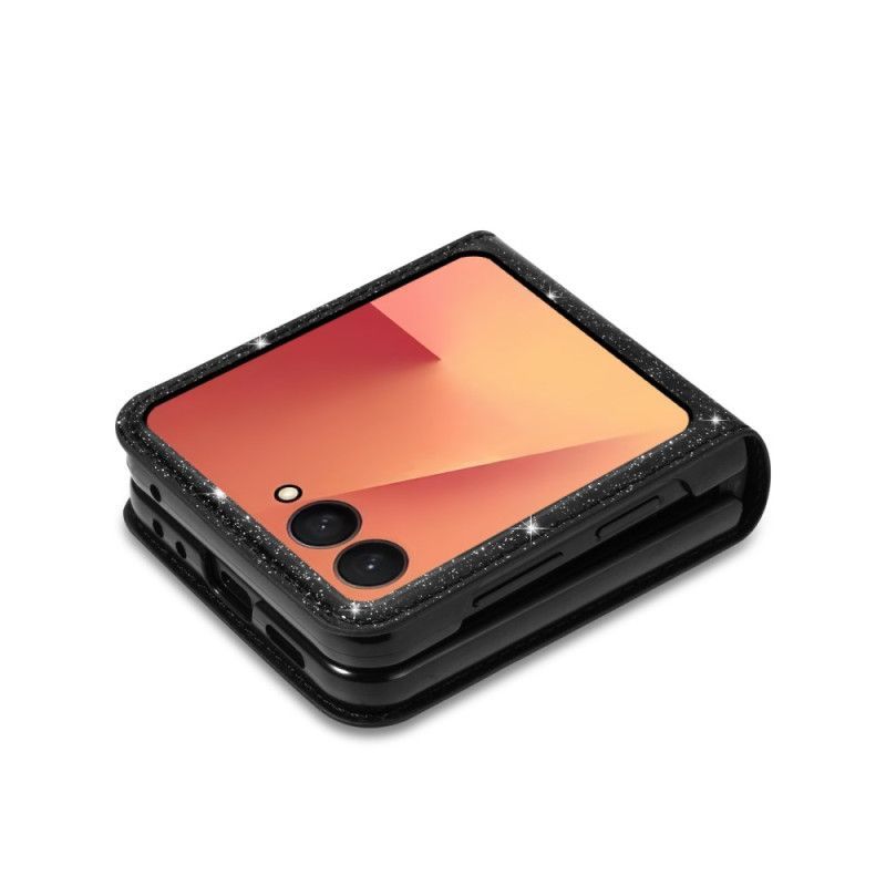 Coque Samsung Galaxy Z Flip 7 Porte-Cartes Paillettes