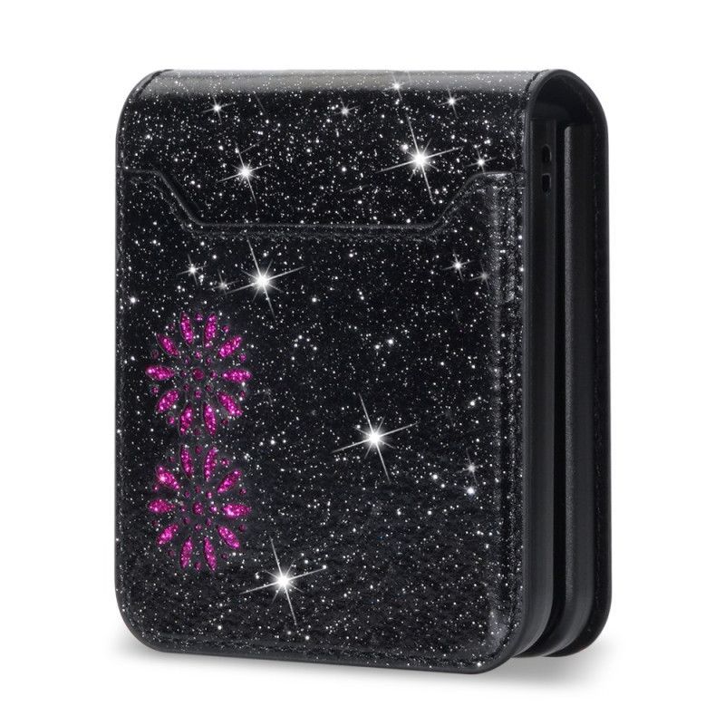 Coque Samsung Galaxy Z Flip 7 Porte-Cartes Paillettes