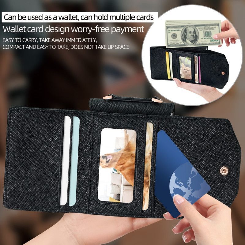 Coque Samsung Galaxy Z Flip 7 Portefeuille et Sangle