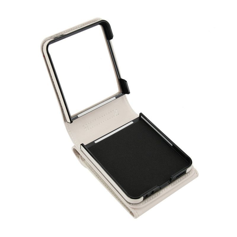 Coque Samsung Galaxy Z Flip 7 Portefeuille Matelassé et Bandoulière