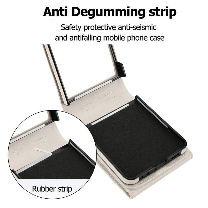 Coque Samsung Galaxy Z Flip 7 Portefeuille Matelassé et Bandoulière