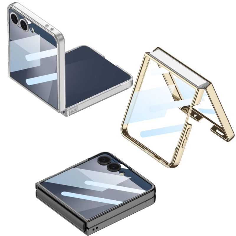 Coque Samsung Galaxy Z Flip 7 Protection Écran et Rebords Effet Métal