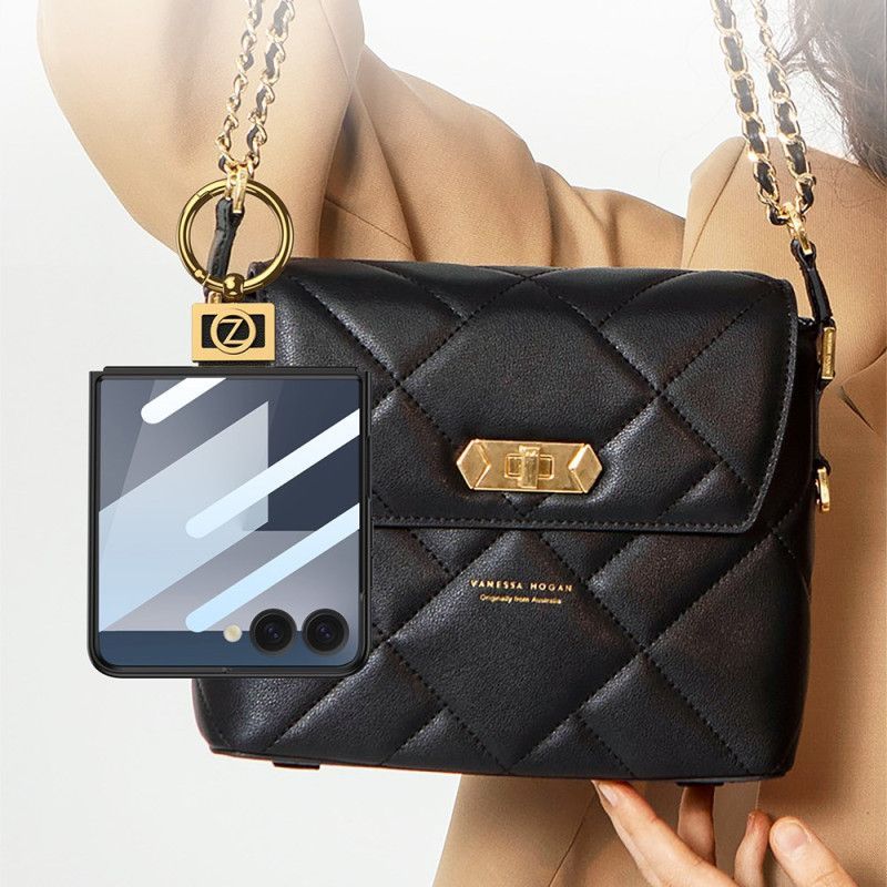 Coque Samsung Galaxy Z Flip 7 Support-Anneau et Film Protecteur d'Écran GKK