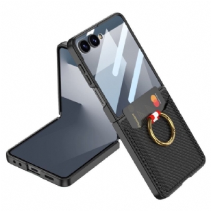 Coque Samsung Galaxy Z Flip 7 Support-Anneau et Porte-Cartes