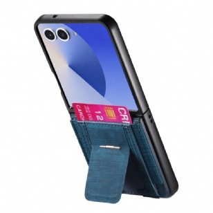 Coque Samsung Galaxy Z Flip 7 Support et Porte-cartes Rétro