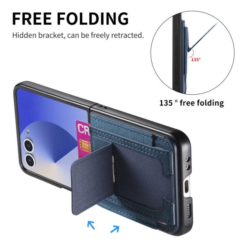 Coque Samsung Galaxy Z Flip 7 Support et Porte-cartes Rétro