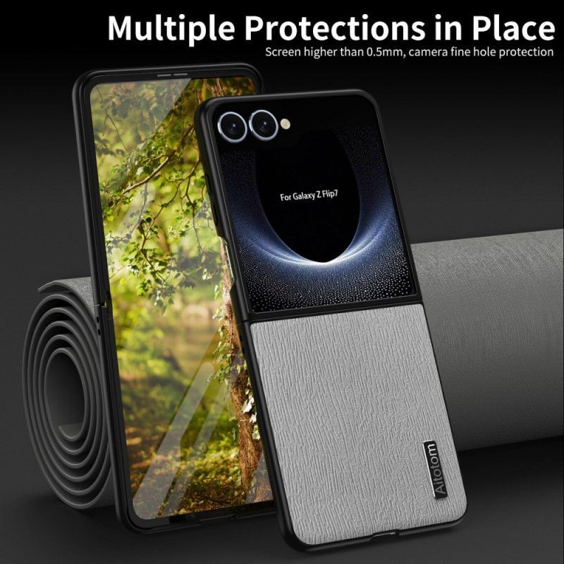 Coque Samsung Galaxy Z Flip 7 Texture Bois