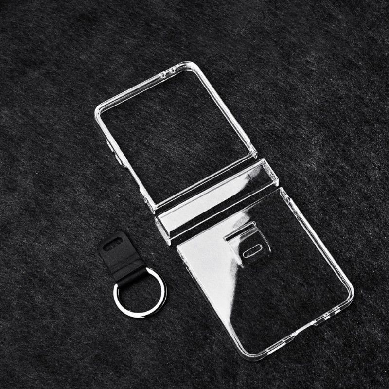 Coque Samsung Galaxy Z Flip 7 Transparente avec Anneau-Support