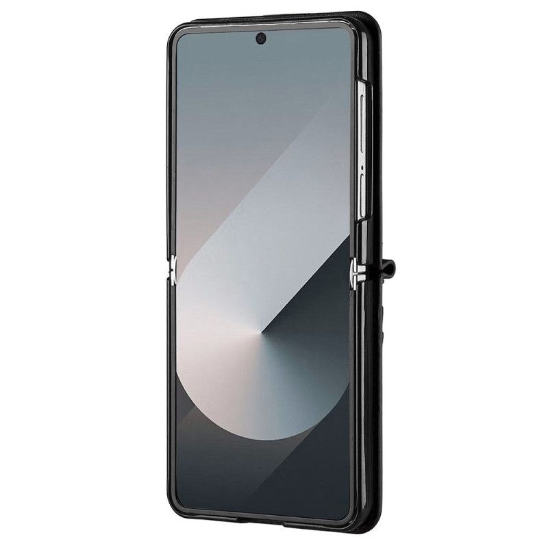 Étui Samsung Galaxy Z Flip 7 5G Style Cuir Porte-Cartes et Bandoulière