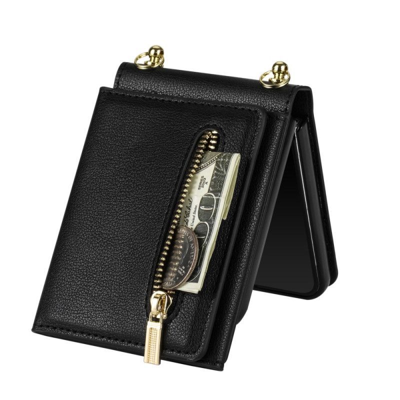 Étui Samsung Galaxy Z Flip 7 Portefeuille RFID et Bandoulière