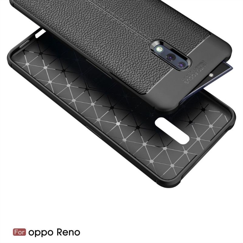 Oppo Reno - Coque gel finition simili cuir