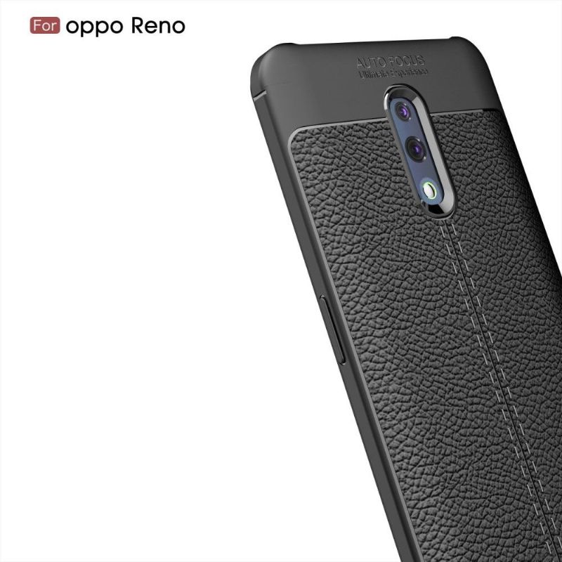 Oppo Reno - Coque gel finition simili cuir