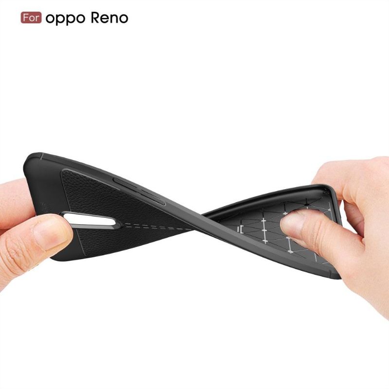 Oppo Reno - Coque gel finition simili cuir