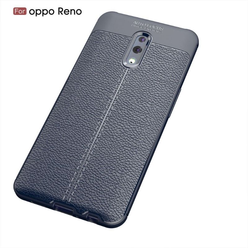 Oppo Reno - Coque gel finition simili cuir