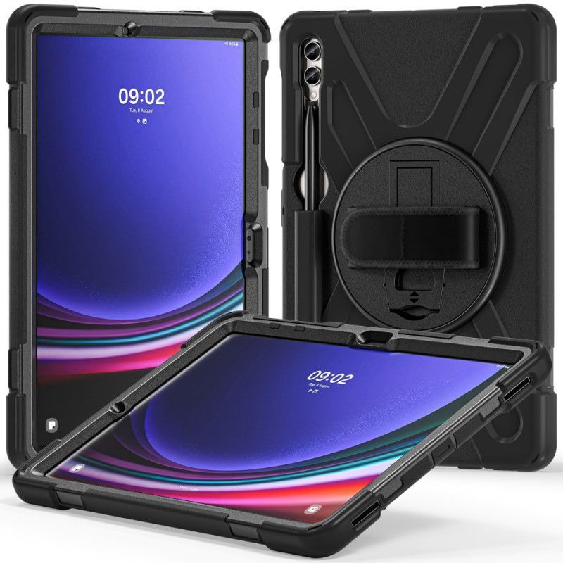 Coque Samsung Galaxy Tab S10 Plus / S9 FE Plus / S9 Plus / S8 Plus / S7 Plus Sangle et Support
