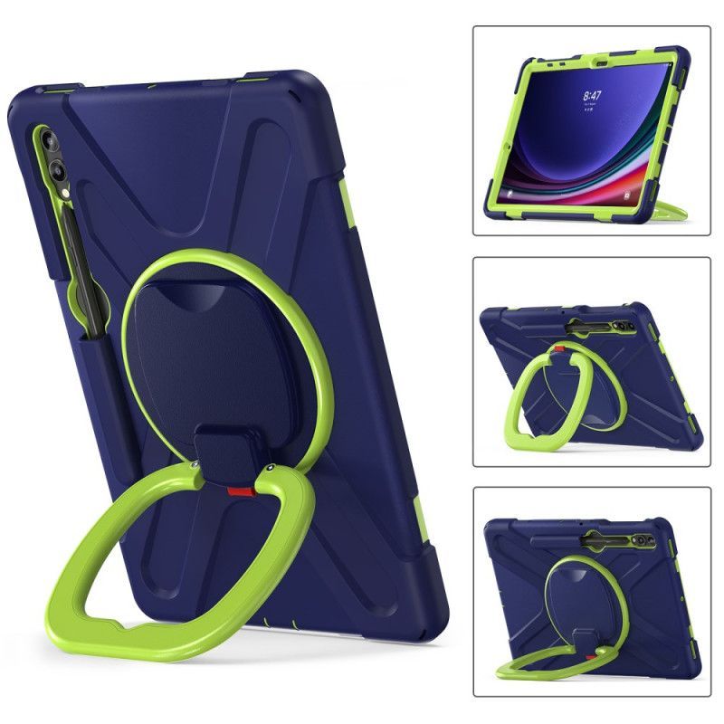 Coque Samsung Galaxy Tab S10 Plus / S9 FE Plus /S9 Plus/S8 Plus/S7 Plus/S7 FE Multifonctions Support Rotatif et Poignée
