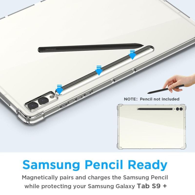 Coque Samsung Galaxy Tab S10 Plus Transparente avec Porte-Stylet