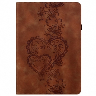 Étui Samsung Galaxy Tab S10 Plus / S9 FE Plus / S9 Plus Effet Daim Coeurs