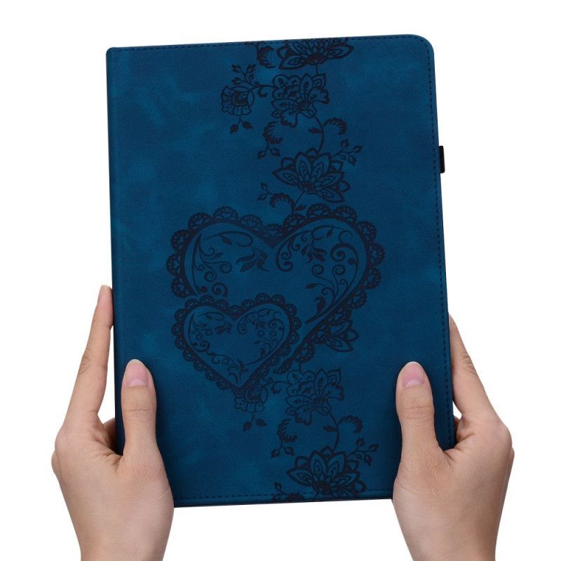 Étui Samsung Galaxy Tab S10 Plus / S9 FE Plus / S9 Plus Effet Daim Coeurs