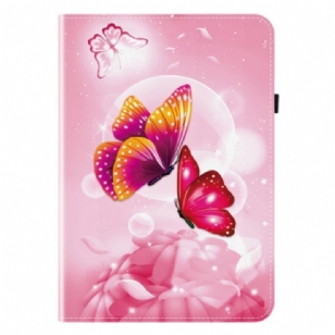 Étui Samsung Galaxy Tab S10 Plus / S9 FE Plus / S9 Plus Motif Papillon Rose