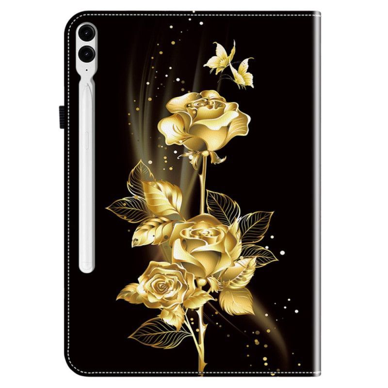 Étui Samsung Galaxy Tab S10 Plus / S9 FE Plus / S9 Plus Roses Dorées