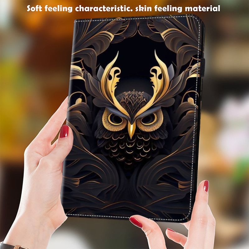 Housse Samsung Galaxy Tab S10 Plus / S9 FE Plus / S9 Plus Hibou Doré