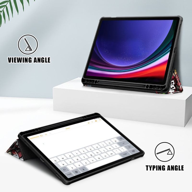 Smart Case Samsung Galaxy Tab S10 Plus / S9 Plus Dos Transparent Graffiti