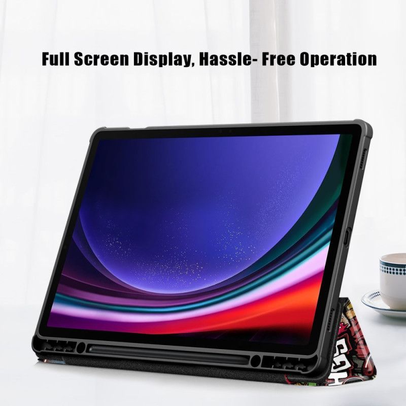 Smart Case Samsung Galaxy Tab S10 Plus / S9 Plus Dos Transparent Graffiti