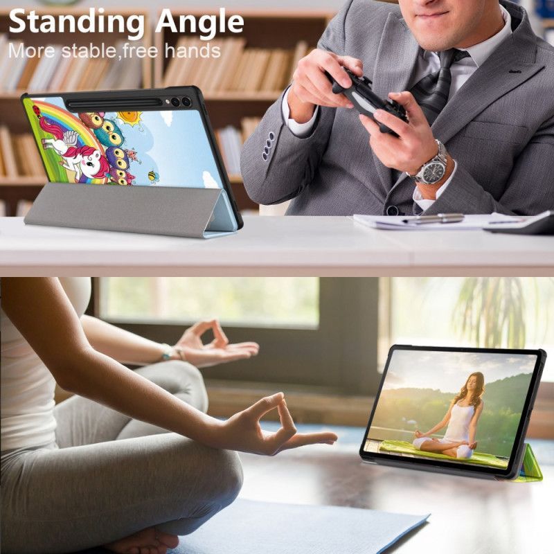 Smart Case Samsung Galaxy Tab S10 Plus / S9 Plus Porte-Stylet Licorne