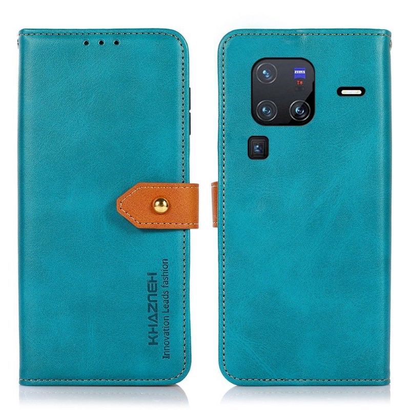 Housse Vivo X80 Pro KHAZNEH Bicolore simili cuir