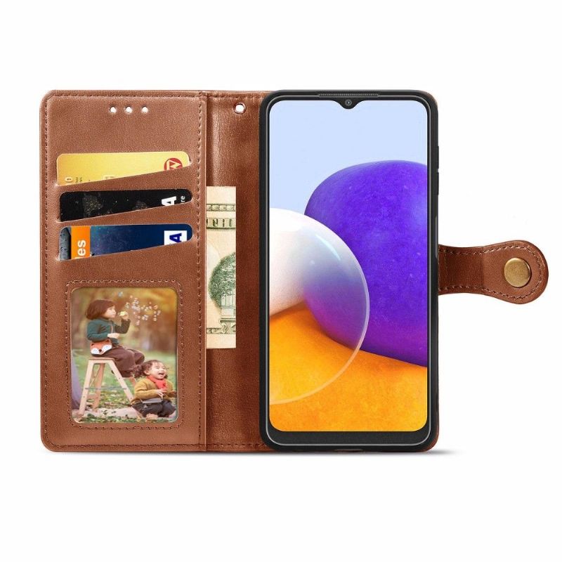 Housse Samsung Galaxy A22 4G Indila Simili Cuir Porte Cartes