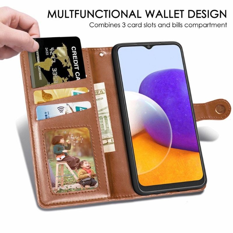 Housse Samsung Galaxy A22 4G Indila Simili Cuir Porte Cartes