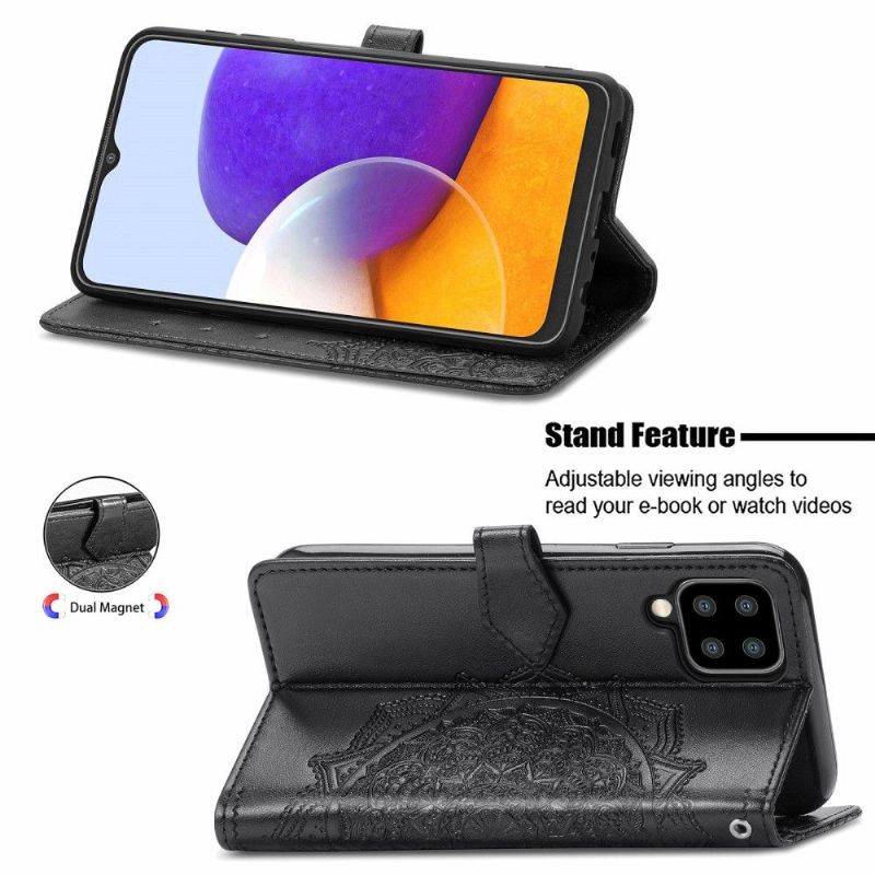 Housse Samsung Galaxy A22 4G Mandala relief
