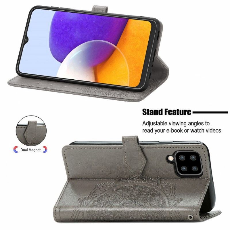 Housse Samsung Galaxy A22 4G Mandala relief