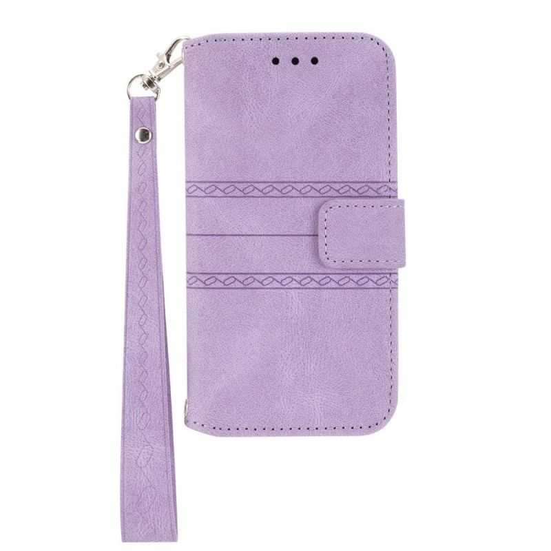Housse Samsung Galaxy A22 4G SOFIA effet cuir à lanière
