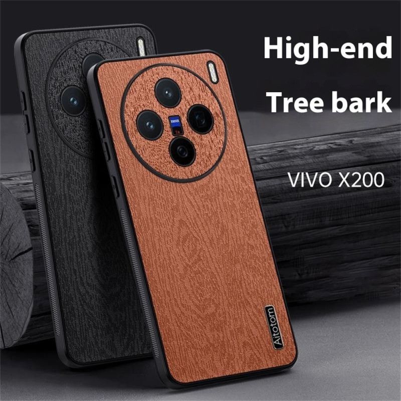 Coque Vivo X200 Effet Bois