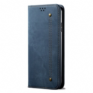 Flip Cover Vivo X200 5G Tissu Jean