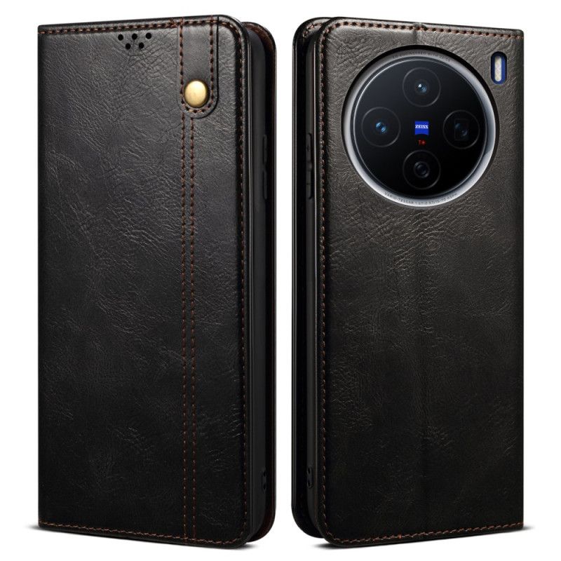 Flip Cover Vivo X200 Simili Cuir Ciré