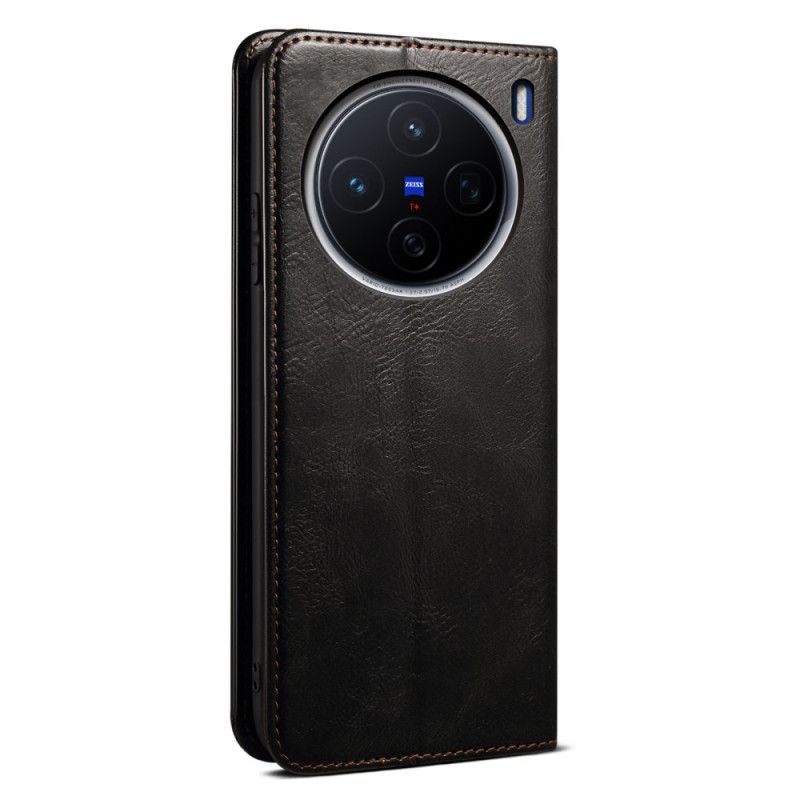 Flip Cover Vivo X200 Simili Cuir Ciré